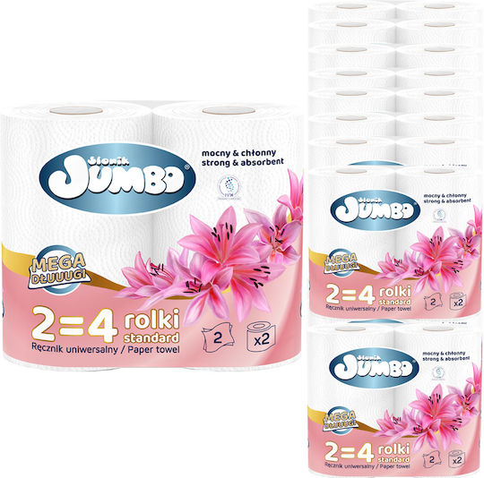 Paper Towel 2r Słonik Jumbo Mega Extra Long White 2-ply 30 Rolls