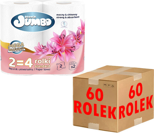 Paper Towel 2-ply Słonik Jumbo Mega Extra Long White 2w 60 Rolls
