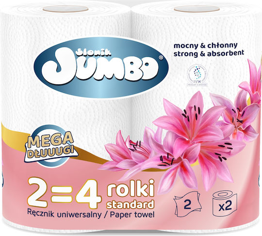 Paper Towel 2r Słonik Jumbo Mega Extra Long White 2-ply 30 Rolls