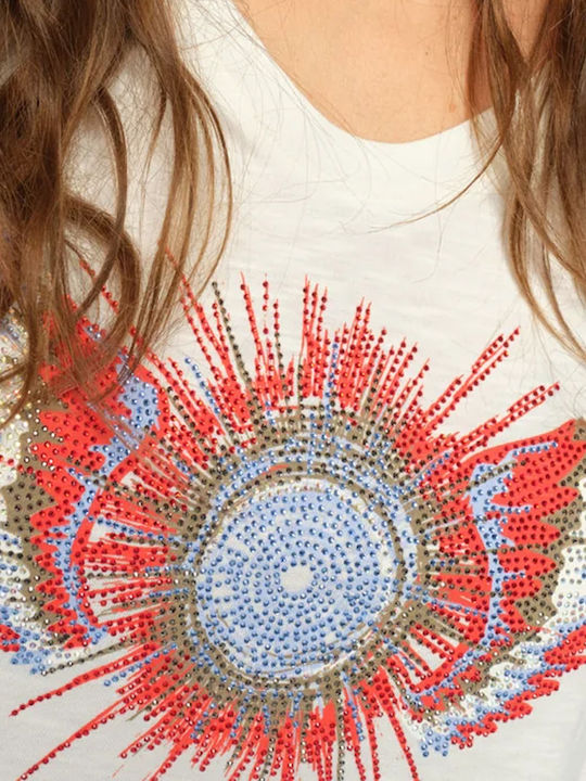 Γυναικείο T-shirt Εκρού