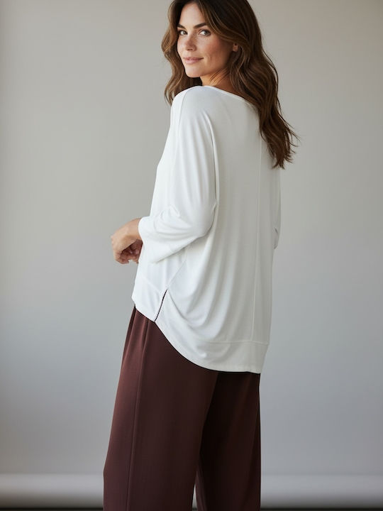 Women's Short Sleeve Blouse White
