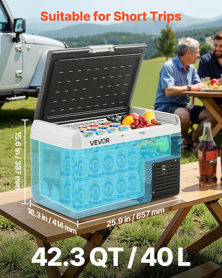 Vevor Portable Fridge 40L 12V 100-240V