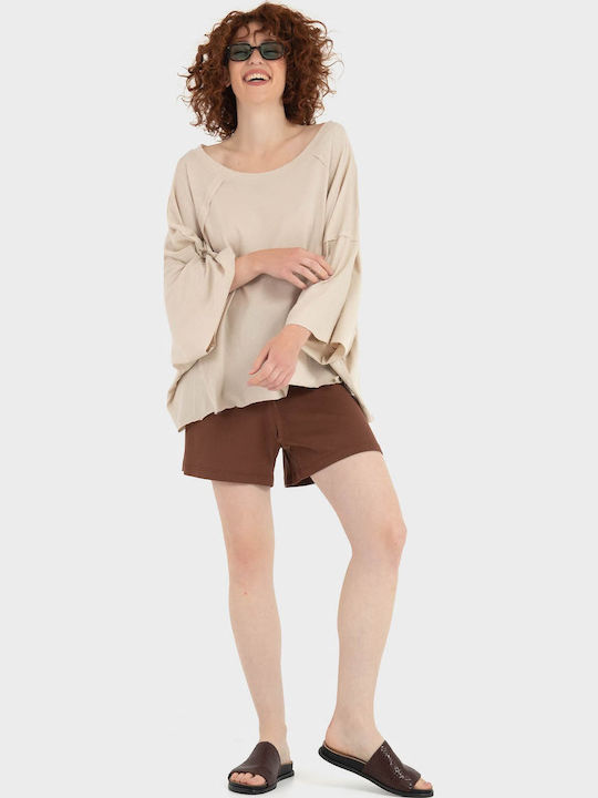 Γυναικείο T-shirt Beige