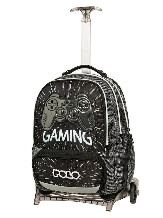 Polo Freely School Trolley Bag for Elementary School with Water Bottle Holder Black 25lt 31 x 18 x 44cm 2026