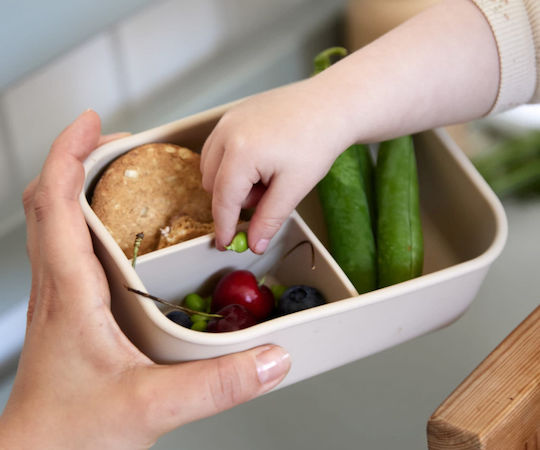 Filibabba Kids Food Container Made of Silicone 0.7 Litre Green