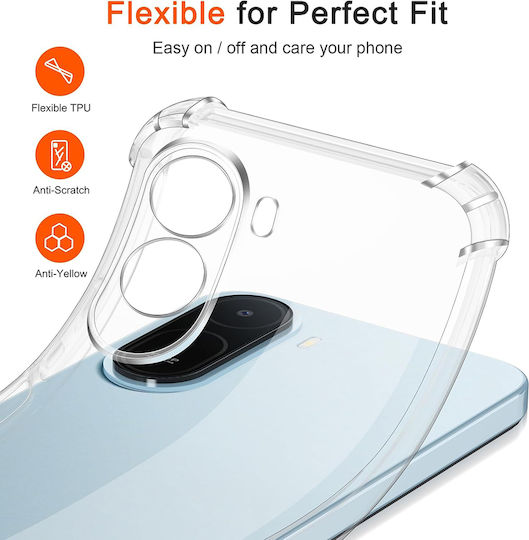 Techsuit Stoßfeste Klare Silikon Handyhülle Für Xiaomi Redmi A7 Pro 4G Transparent