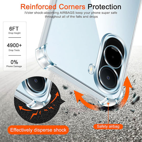 Techsuit Stoßfeste Klare Silikon Handyhülle Für Xiaomi Redmi A7 Pro 4G Transparent