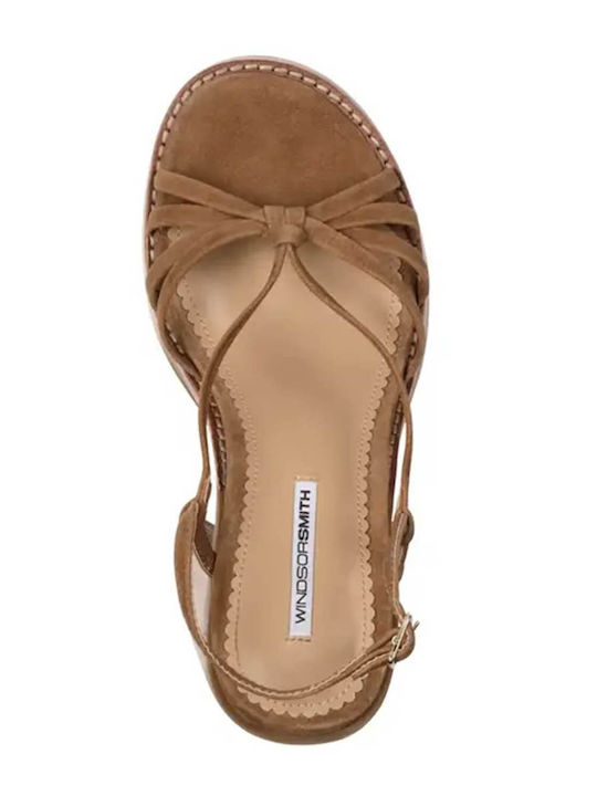 Suede Sandals Brown