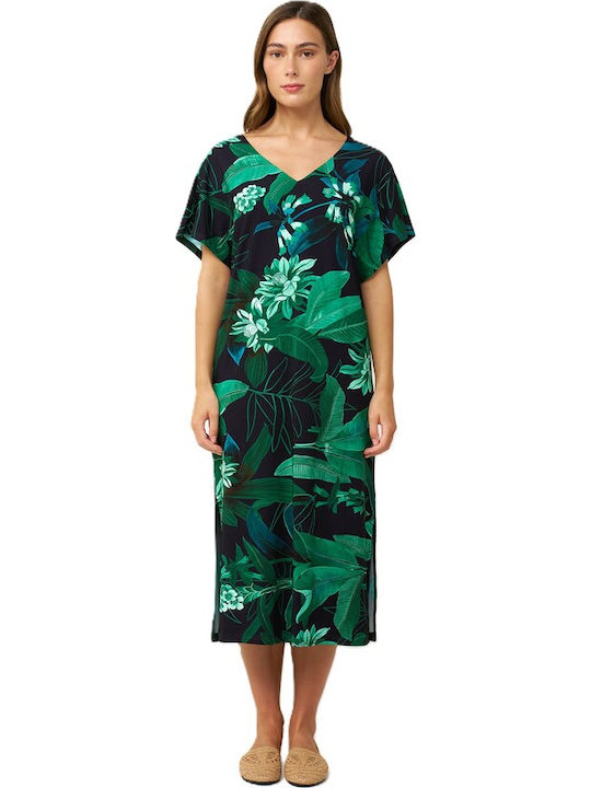 Rochie Maxi Verde-Albastru