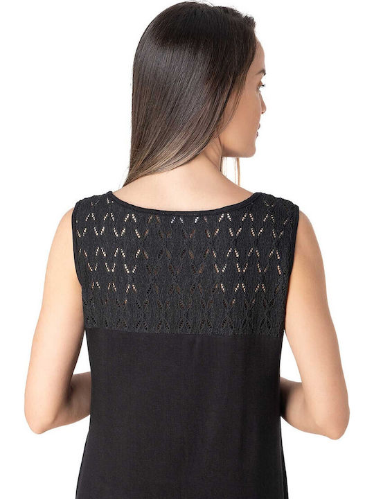 Summer Midi Evening Dress Black