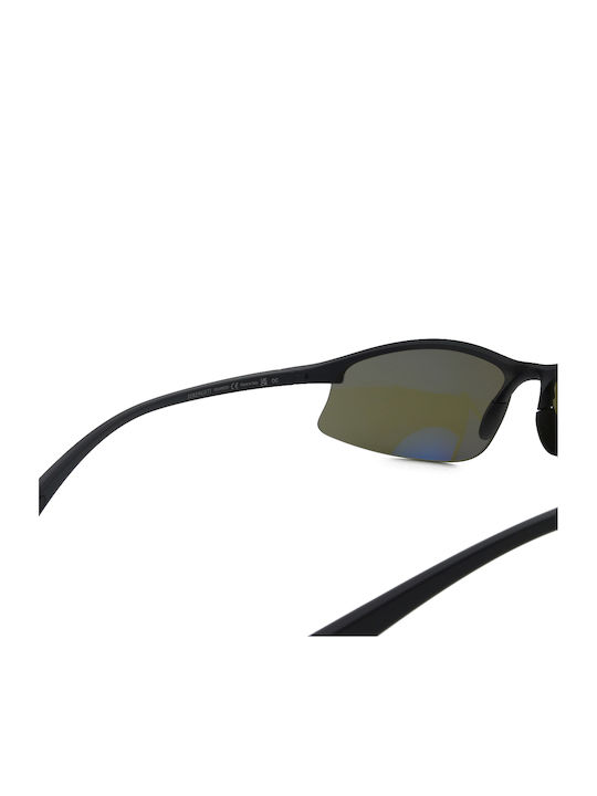Serengeti Men's Sunglasses with Black Horn-Rimmed Frame and Black Polarized Lens SS751006