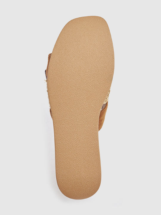 Summer Women's Platform Sandals in Slipper Style Brown