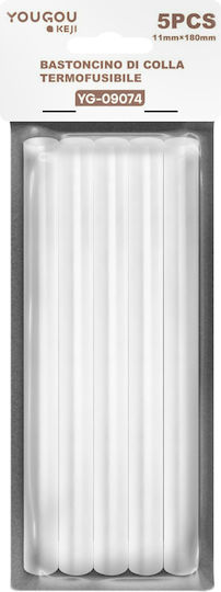 Avizar Pack 5 Hot Melt Glue Sticks 11 X 180 Mm Stick Format White