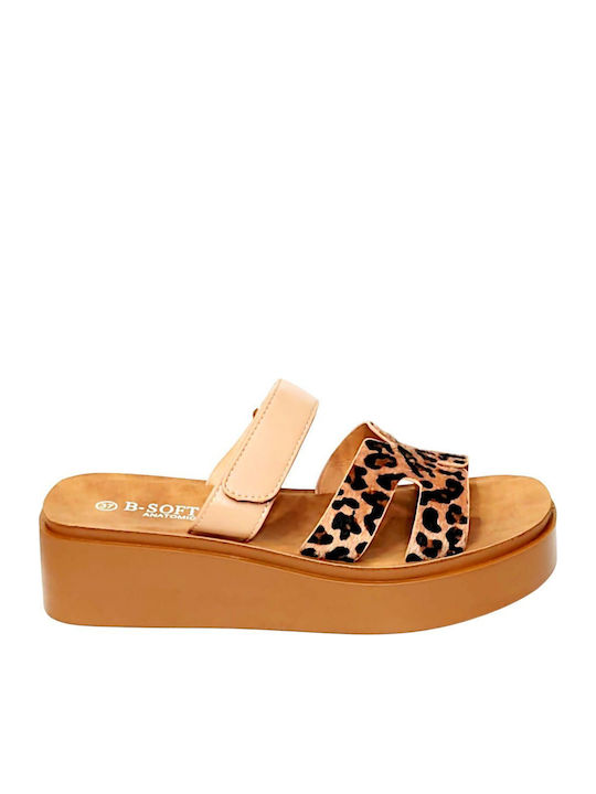 Summer Women's Platform Slippers Style Beige 3/218-839_BEIGE