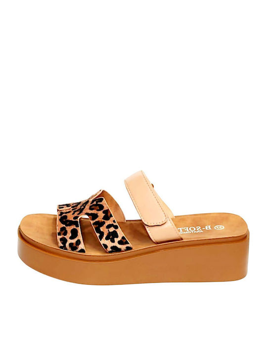 Summer Women's Platform Slippers Style Beige 3/218-839_BEIGE
