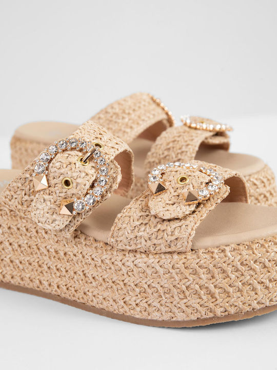 Women's Beige Summer Platforms