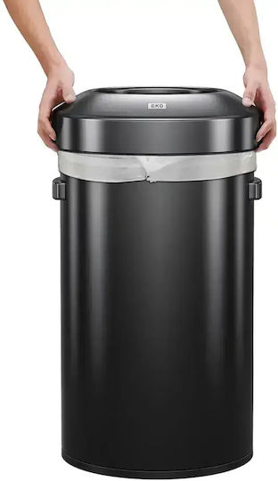 Eko Coș De Gunoi Din Plastic Pentru Reciclare 60lt Negru