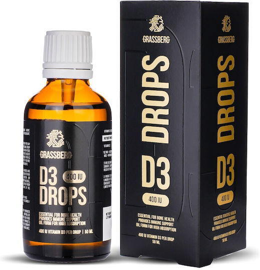 Grassberg Vitamin D3 Витамин за Здравето на костите 400иу 50мл