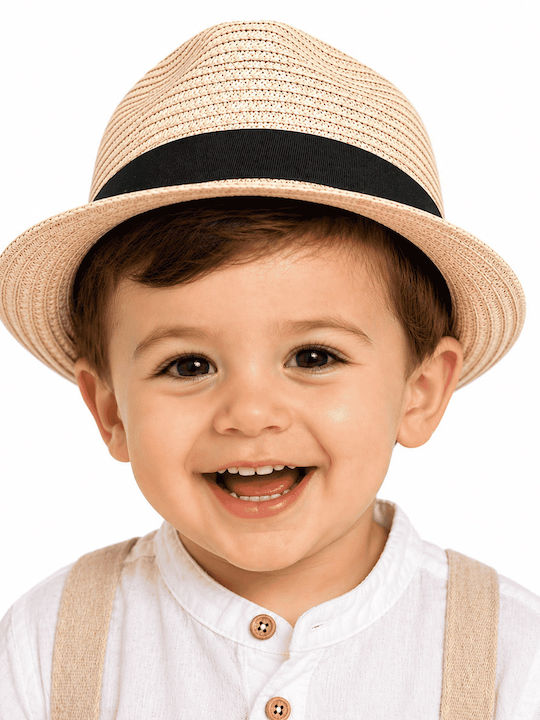 TakTakBaby Kids' Hat Fedora Straw Beige