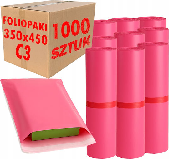 Pink Courier Bags C3 350x450mm 1000 Pcs