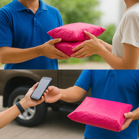 Pink Courier Bags C3 350x450mm 100 Pcs