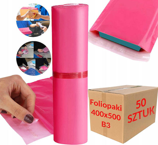 Pink Courier Bags B3 400x500mm 50 Pcs