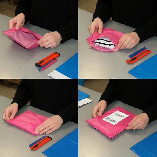 Pink Courier Bags C3 350x450mm 1000 Pcs