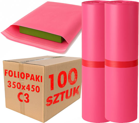 Pink Courier Bags C3 350x450mm 100 Pcs