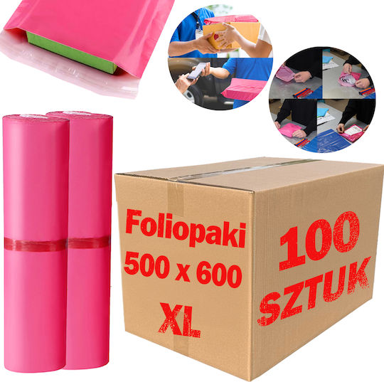 Courier Bags Pink Xl 500x600mm 100 Pcs