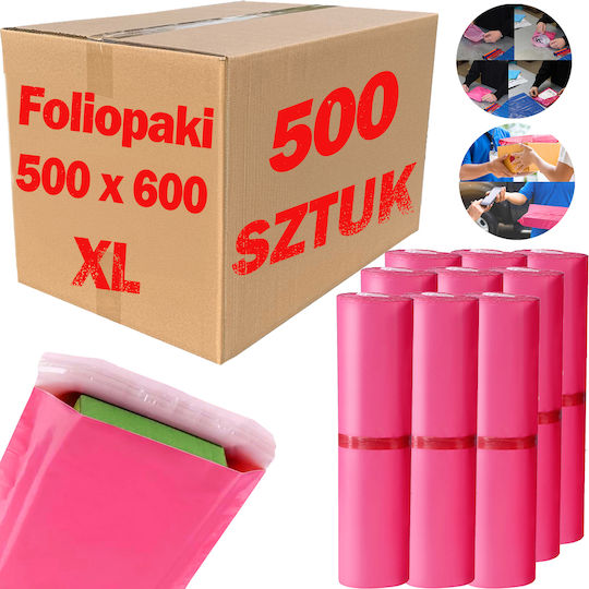 Courier Bags Pink Xl 500x600mm 500 Pcs