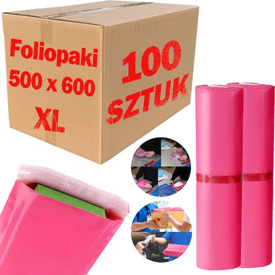 Courier Bags Pink Xl 500x600mm 100 Pcs
