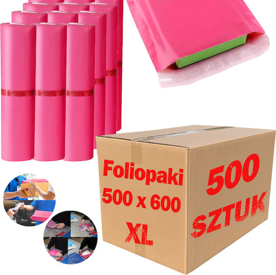 Courier Bags Pink Xl 500x600mm 500 Pcs