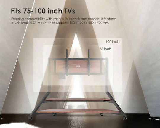 Fitueyes S02F2484L-A+B TV Floor Stand up to 100"