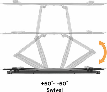 Brateck LPA59-466 Suport TV de Perete Cu Braț de Extensie Până La 86" și 120kg Negru
