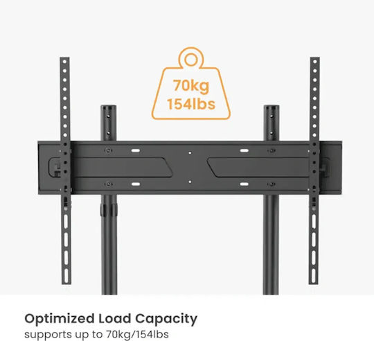 Sbox FS-403 Βάση Τηλεόρασης Δαπέδου έως 100" και 70kg Μαύρο