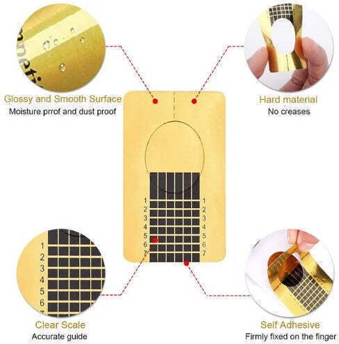 Set 500 Rectangular Nail Forms Nail Building