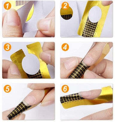 Set 500 Rectangular Nail Forms Nail Building