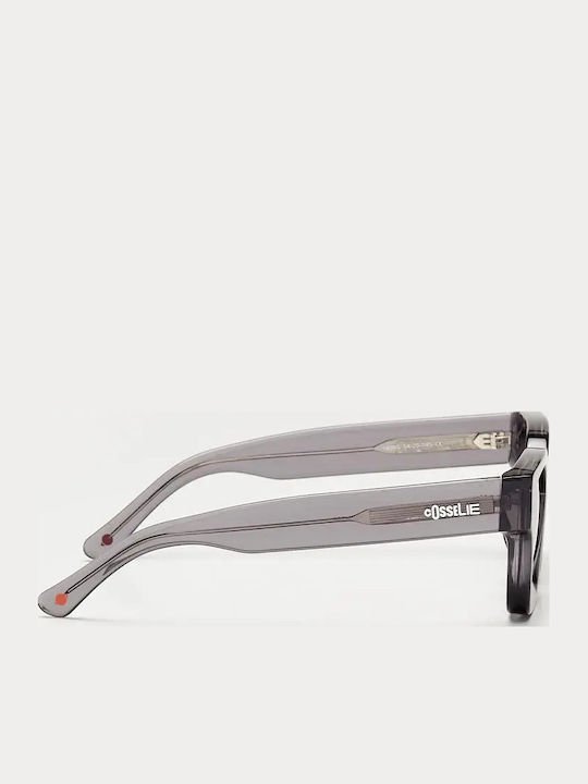 Cosselie Nice Unisex Sonnenbrillen mit Grauem Horn umrandeten Rahmen und Grauen Polarisiert Gläser
