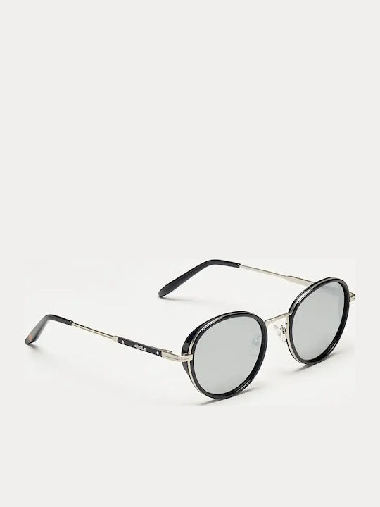 Cosselie Roth Unisex Sunglasses With Silver Metallic Frame And Silver Polarized Mirror Lens