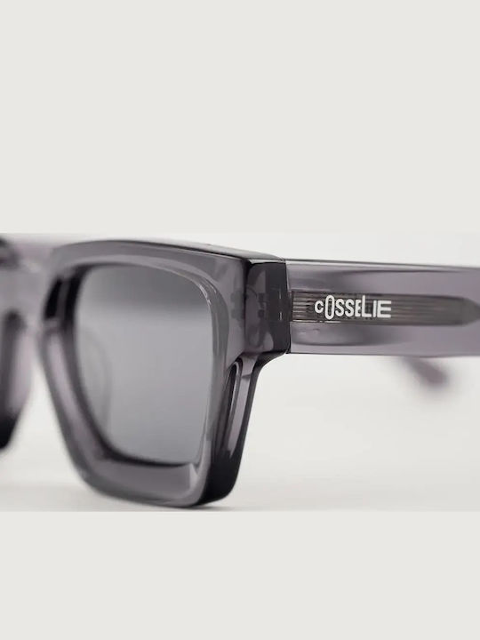 Cosselie Nice Unisex Sonnenbrillen mit Grauem Horn umrandeten Rahmen und Grauen Polarisiert Gläser