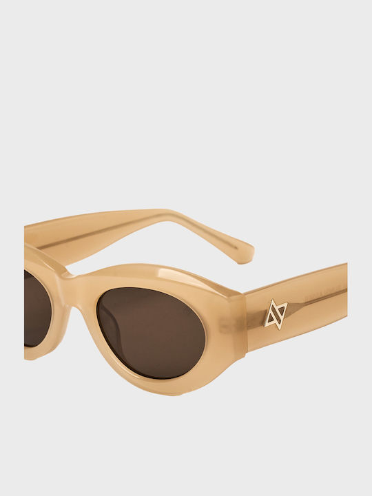 AV Sunglasses Women Sunglasses With Beige Horn-Rimmed Frame And Beige Lens AV142/27-Nude