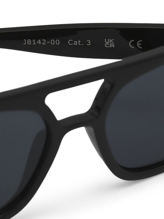 Jack & Jones Black Beauty Ανδρικά Γυαλιά Ηλίου με Μαύρο Σκελετό και Μαύρο Φακό 12184899