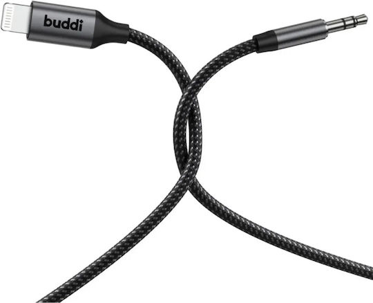 Buddi Flex 3.5mm to Lightning Cable Μαύρο 2m