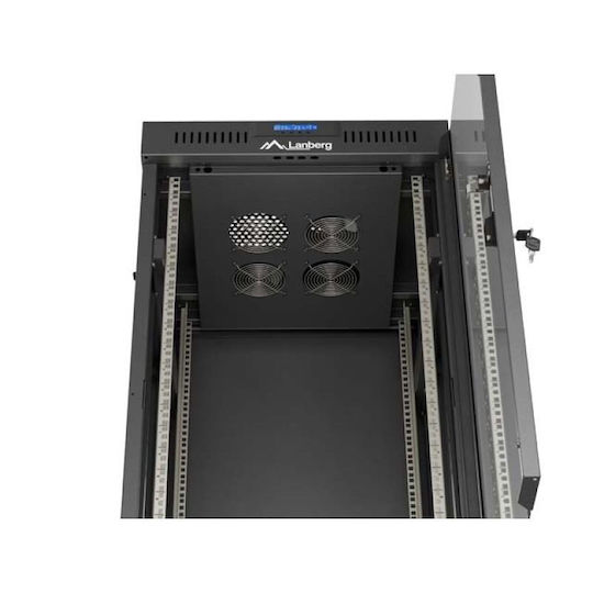 Lanberg Επιδαπέδια Καμπίνα Rack 19U Μαύρο FF01-6624-12BL