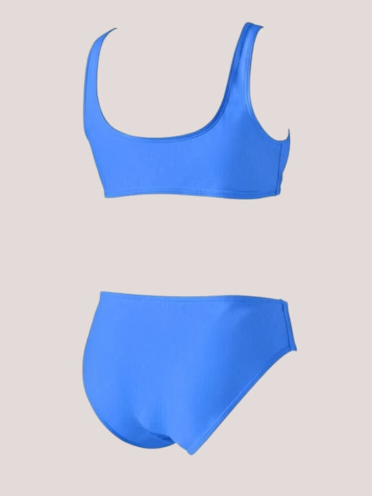 Sport Bikini Set Sports Bra Push Up Blue