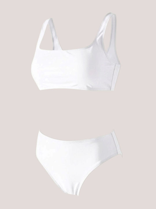 Αθλητικό Set Bikini Μπουστάκι Push Up Ιβουάρ