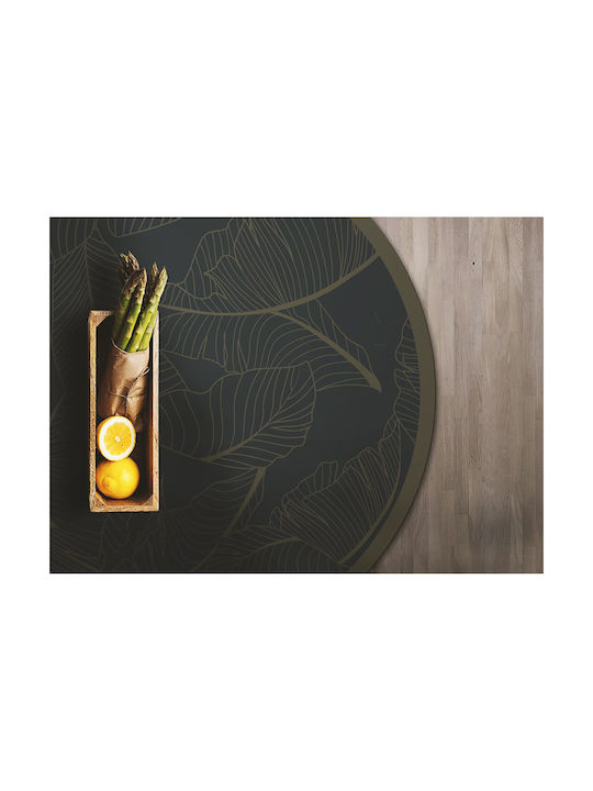 Tulup Round Black Rug Φ140cm