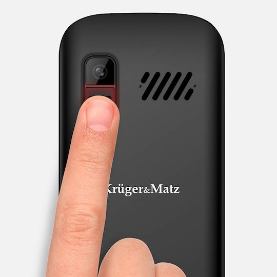 Kruger & Matz Simple 923 Dual SIM Κινητό με Μεγάλα Κουμπιά (Αγγλικό Μενού) Μαύρο