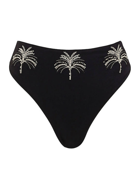 Set Bikini Ψηλόμεσο Μαύρο