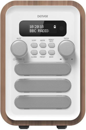 Denver Tragbares Soundsystem mit MP3 Bluetooth Radio in Weißer Farbe